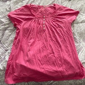 Croft & Barrow women’s pink short sleeve pajama top